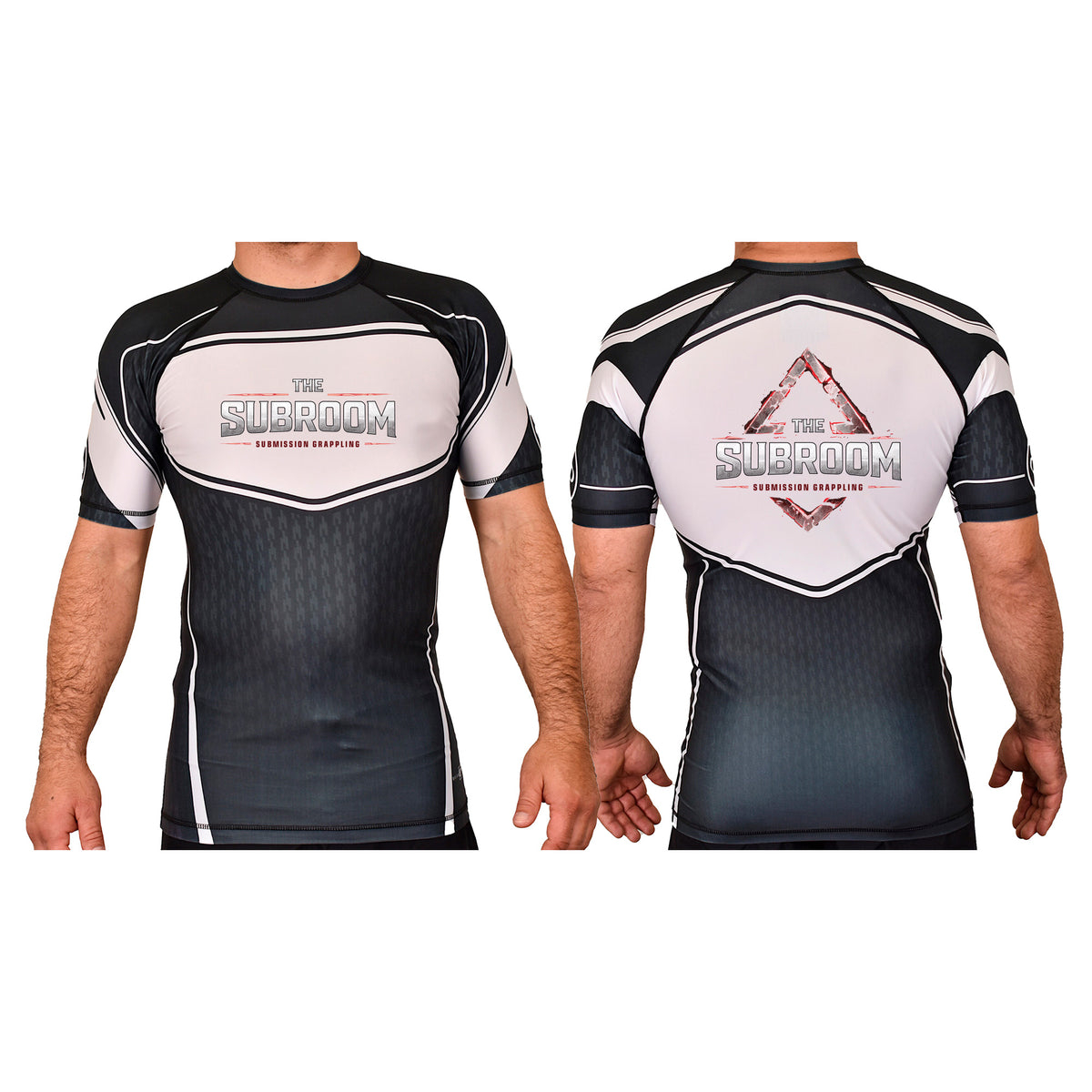 Subroom Academy Rash Guards Black/White #8199 A