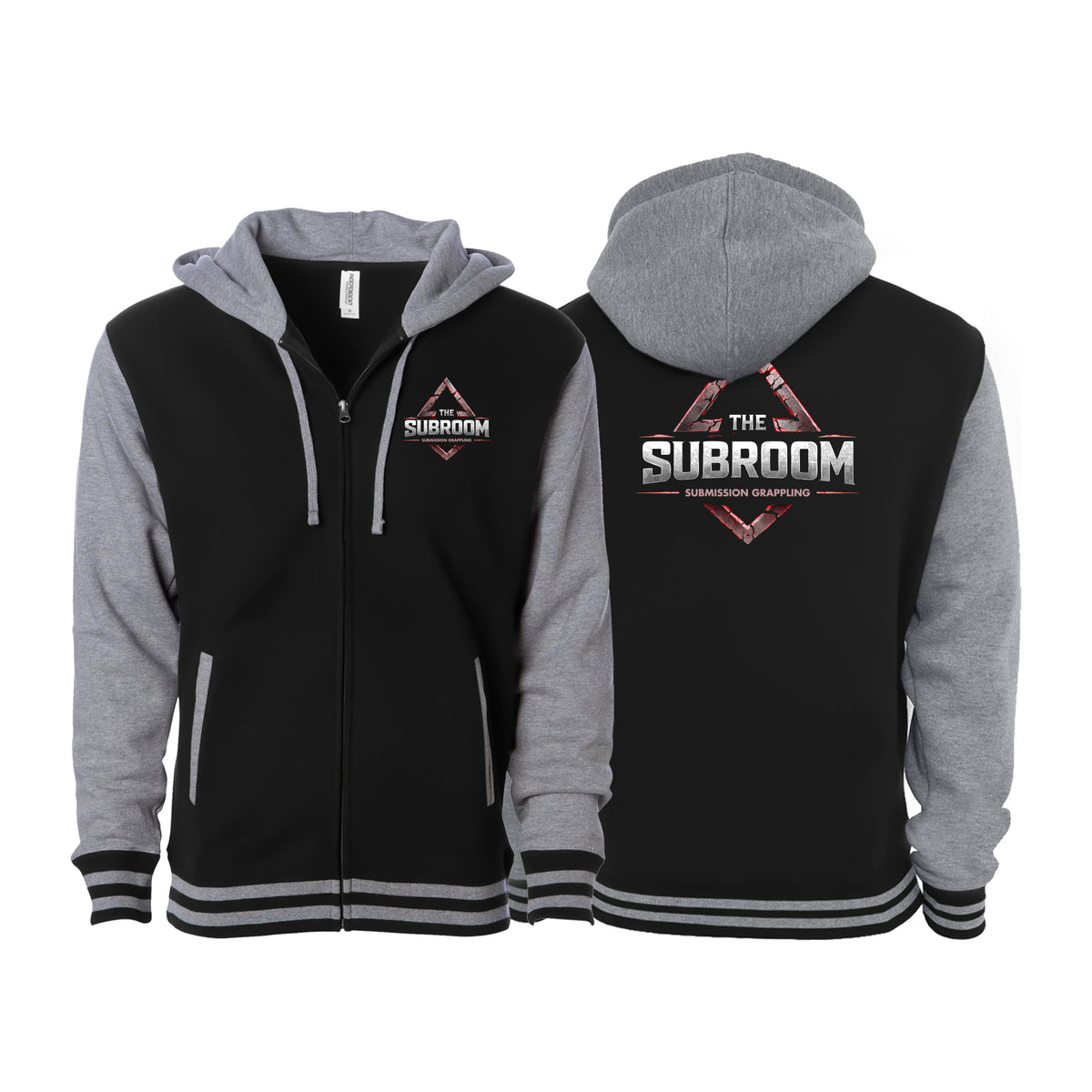 Subroom Academy Varsity Zip-Up Hoodies #8199 B