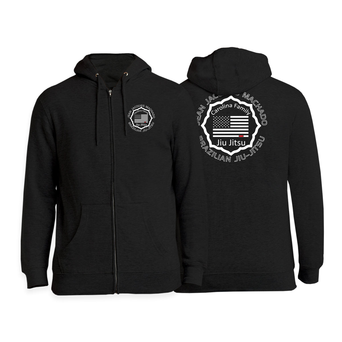 Carolina Family Jiu Jitsu Zip-Up Hoodies #8200 D