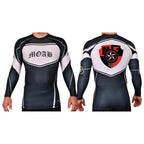 Independent MOAB Academy Rash Guards Black/White #8201 A