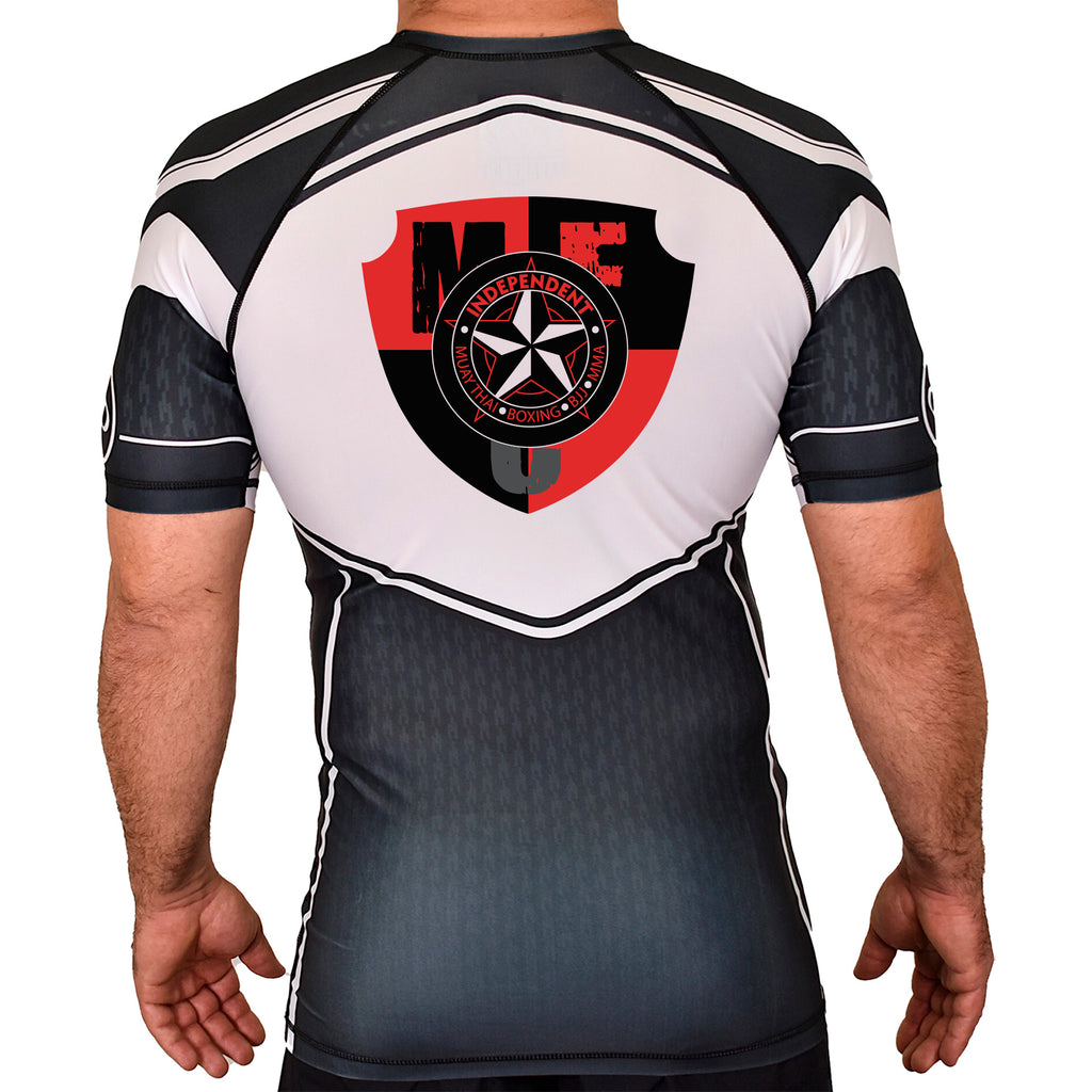 Independent MOAB Academy Rash Guards Black/White #8201 A