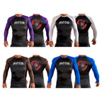 Independent MOAB All Black Ranked Long Sleeve Rash Guards #8201 A