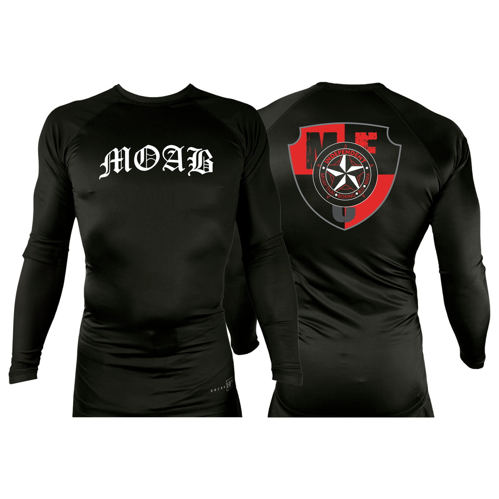 Independent MOAB All Black Rash Guards Long Sleeves #8201 A