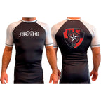 Independent MOAB All Black Ranked Short Sleeve Rash Guards #8201 A