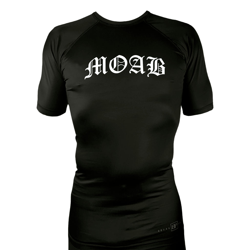 Independent MOAB All Black Rash Guards Short Sleeves #8201 A
