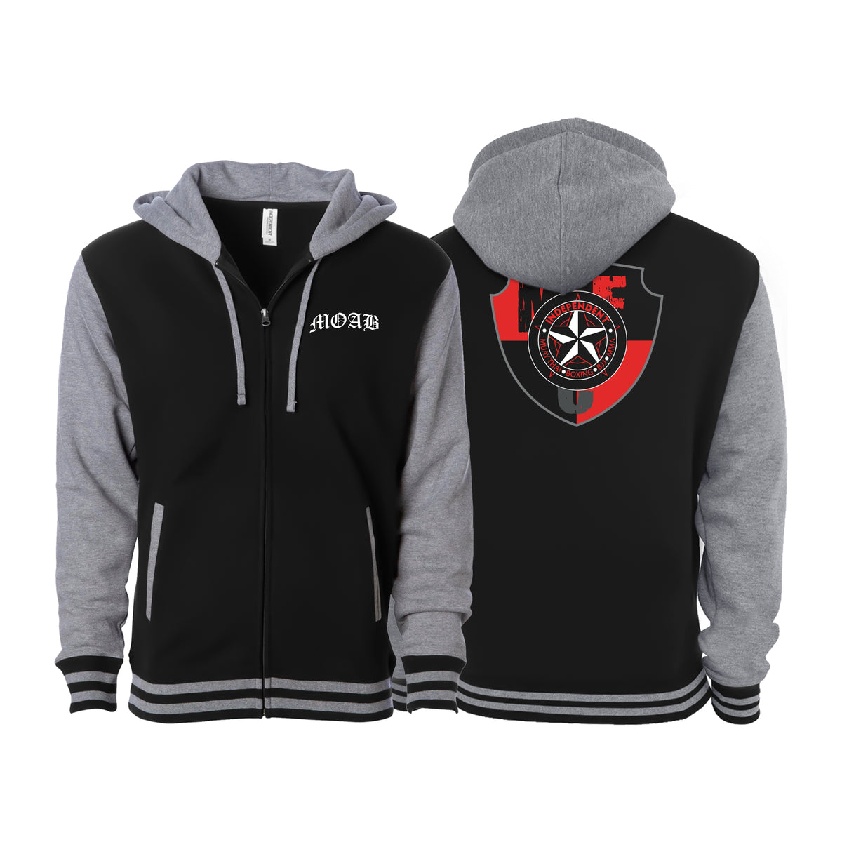 Independent MOAB Varsity Zip-Up Hoodies #8201 B