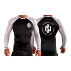 North Side BJJ All Black Ranked Long Sleeve Rash Guards #8202 A