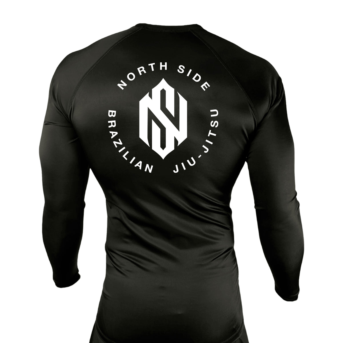 North Side BJJ All Black Rash Guards Long Sleeves #8202 A