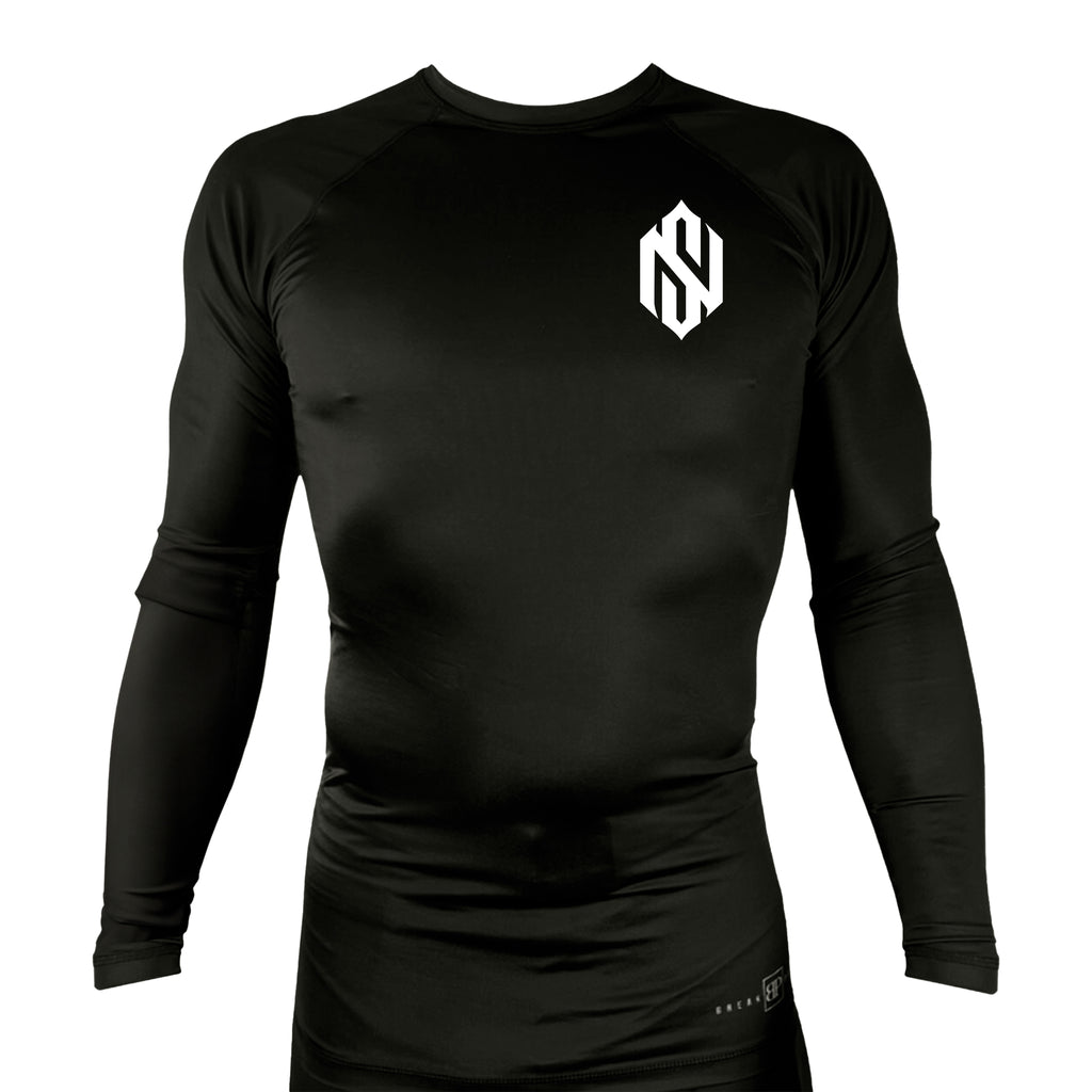 North Side BJJ All Black Rash Guards Long Sleeves #8202 A