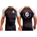 North Side BJJ All Black Ranked Short Sleeve Rash Guards #8202 A