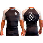 North Side BJJ All Black Ranked Short Sleeve Rash Guards #8202 A