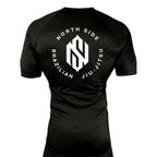 North Side BJJ All Black Rash Guards Short Sleeves #8202 A
