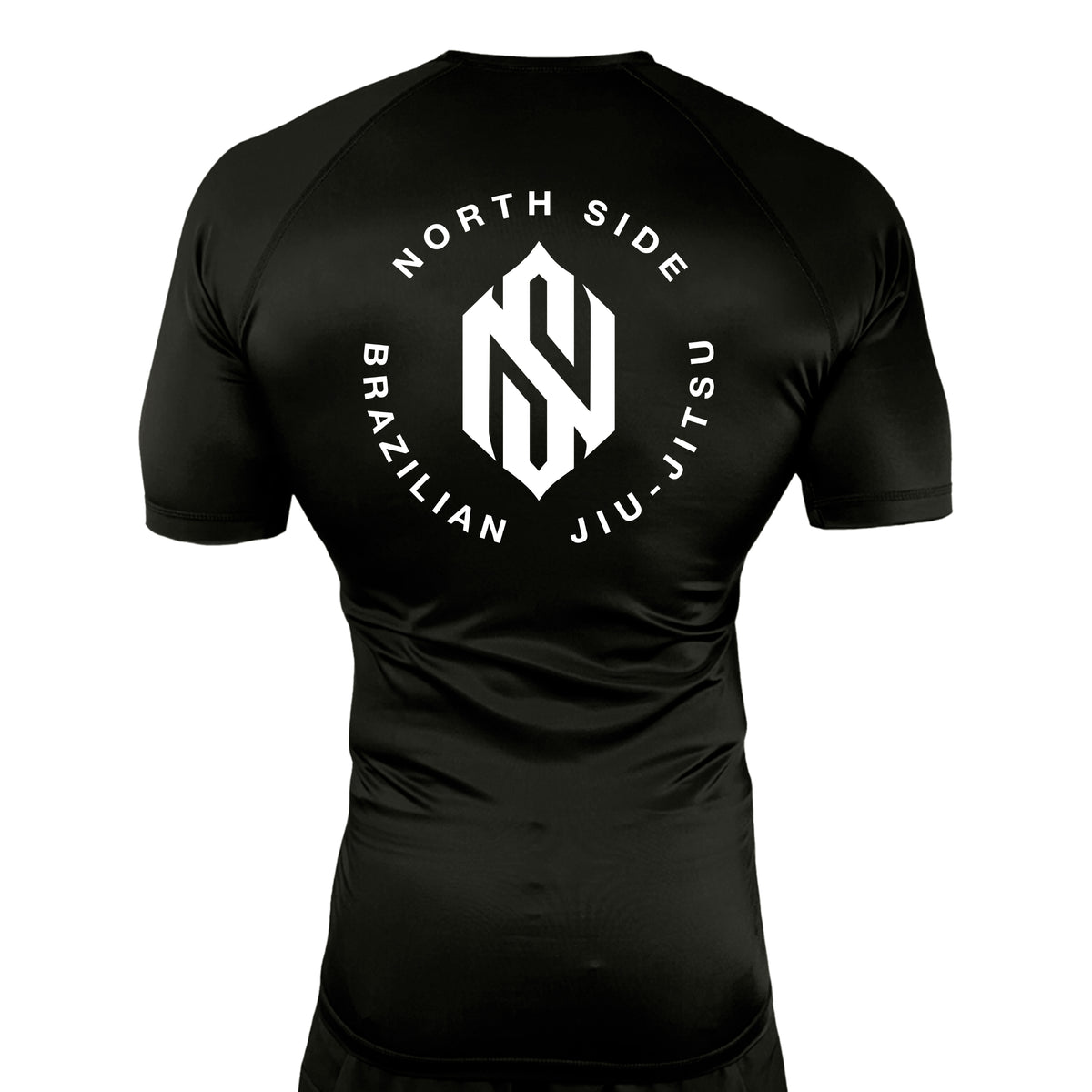 North Side BJJ All Black Rash Guards Short Sleeves #8202 A