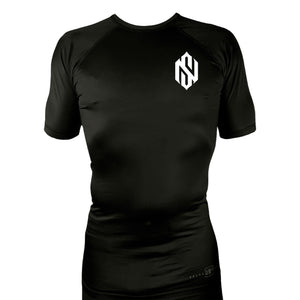 North Side BJJ All Black Rash Guards Short Sleeves #8202 A