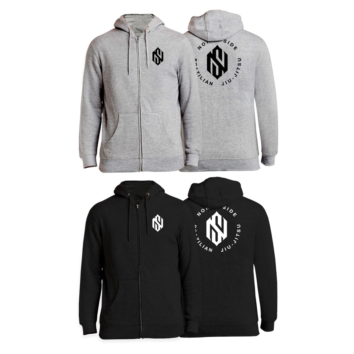 North Side BJJ Zip-Up Hoodies #8202 A