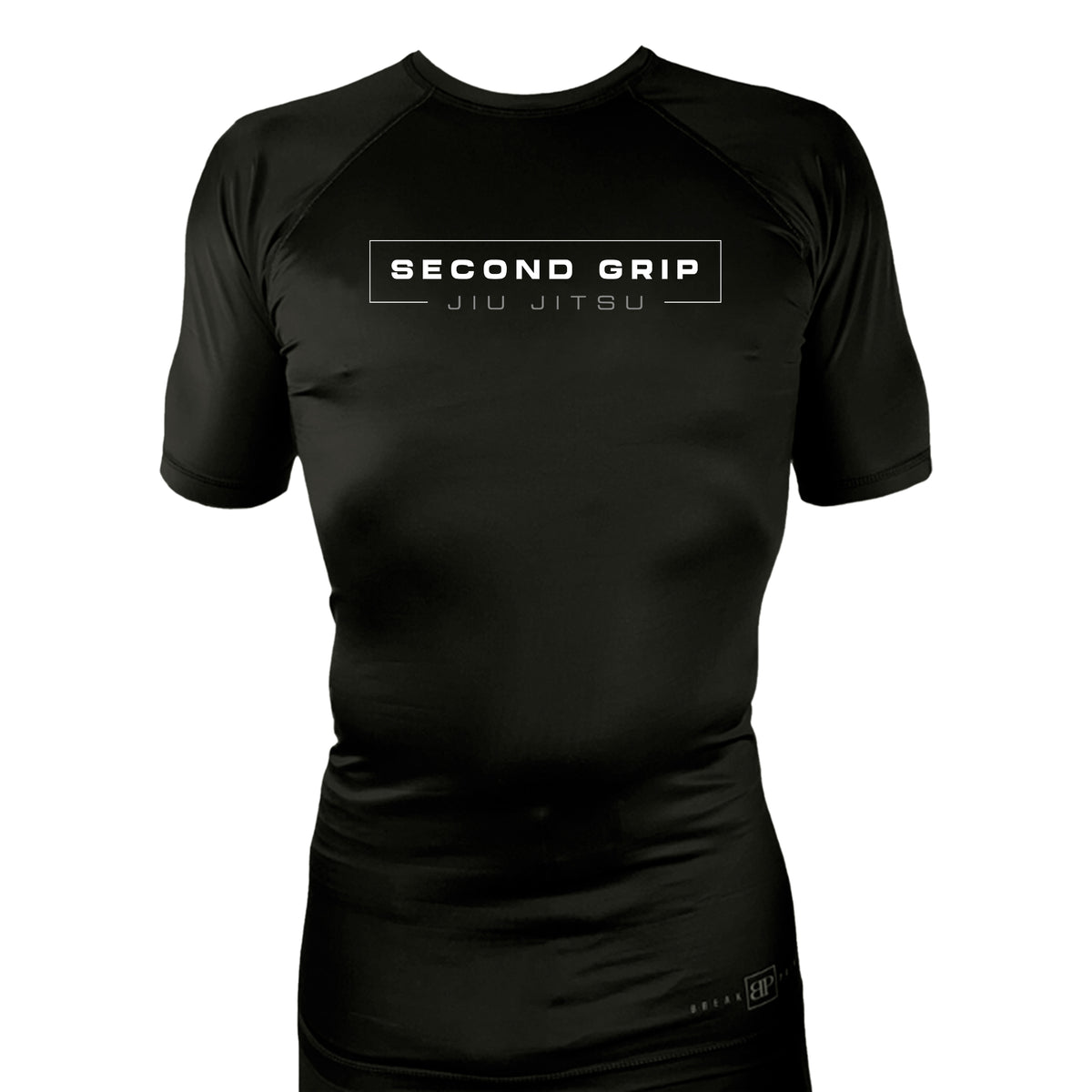 Second Grip Jiu Jitsu All Black Rash Guards Short Sleeves #8203 A