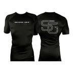 Second Grip Jiu Jitsu All Black Rash Guards Short Sleeves #8203 A