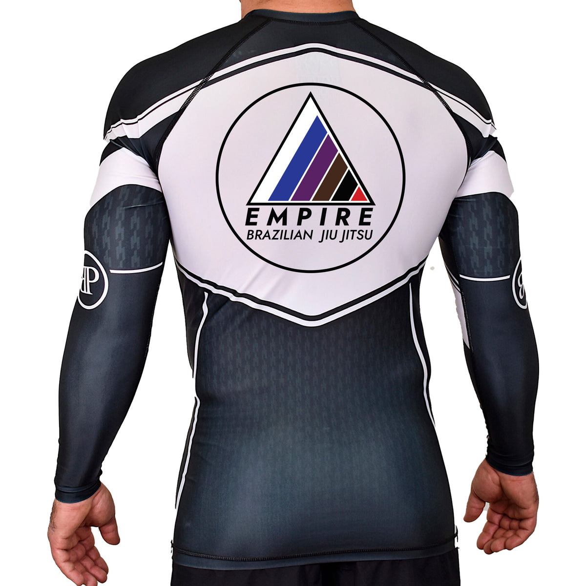 Empire BJJ Academy Rash Guards Black/White #8204 A
