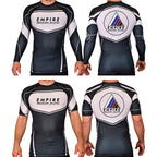 Empire BJJ Academy Rash Guards Black/White #8204 A