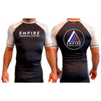 Empire BJJ All Black Ranked Short Sleeve Rash Guards #8204 A