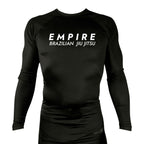 Empire BJJ All Black Rash Guards Long Sleeves #8204 A