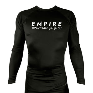 Empire BJJ All Black Rash Guards Long Sleeves #8204 A