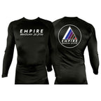 Empire BJJ All Black Rash Guards Long Sleeves #8204 A