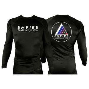 Empire BJJ All Black Rash Guards Long Sleeves #8204 A
