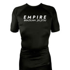 Empire BJJ All Black Rash Guards Short Sleeves #8204 A