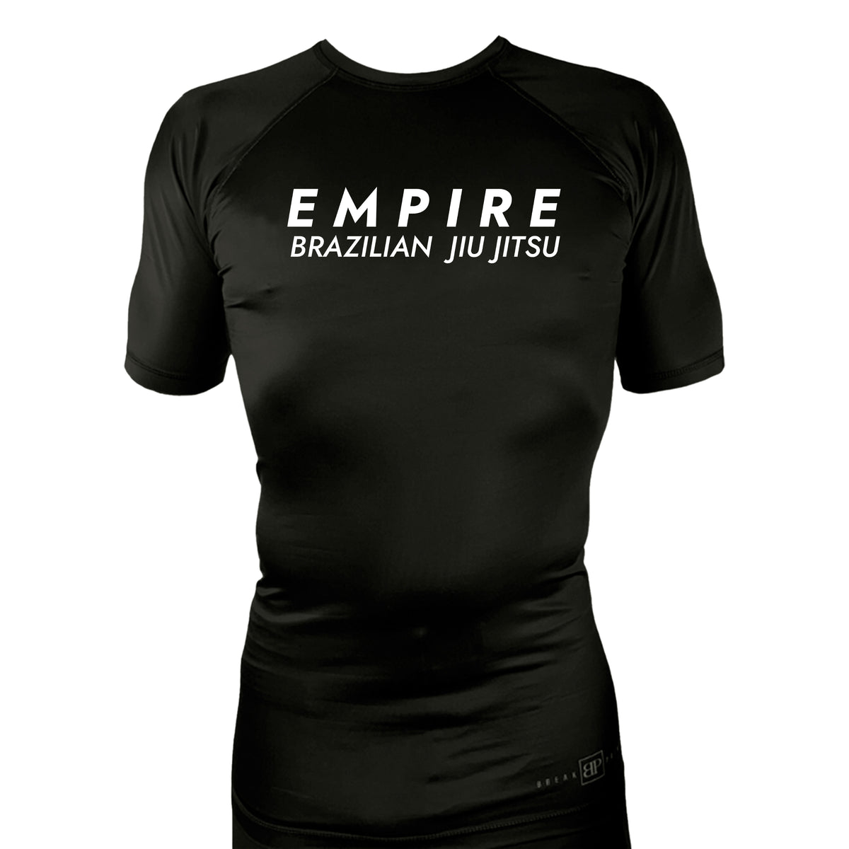 Empire BJJ All Black Rash Guards Short Sleeves #8204 A