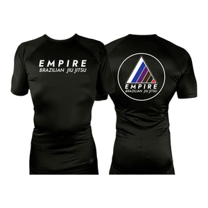Empire BJJ All Black Rash Guards Short Sleeves #8204 A