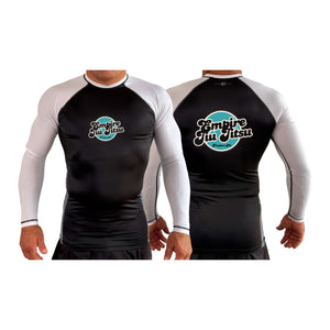 Empire BJJ All Black Ranked Long Sleeve Rash Guards #8204 D