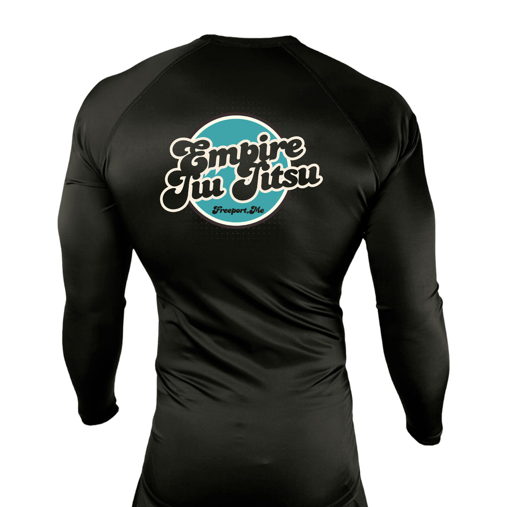 Empire BJJ All Black Rash Guards Long Sleeves #8204 D