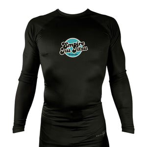 Empire BJJ All Black Rash Guards Long Sleeves #8204 D