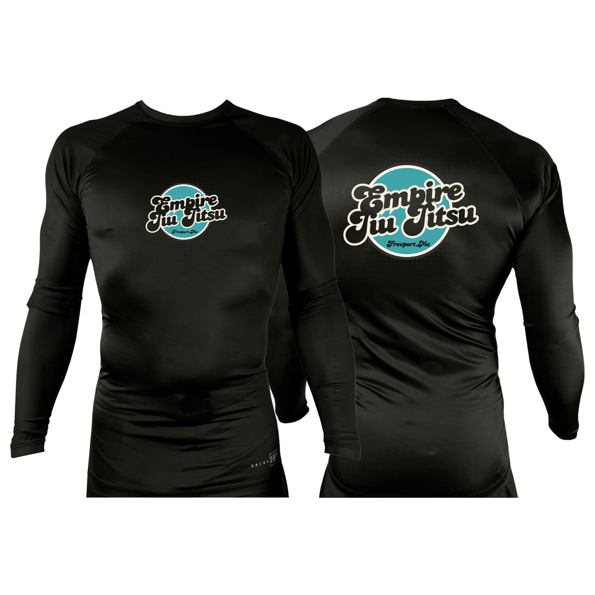 Empire BJJ All Black Rash Guards Long Sleeves #8204 D