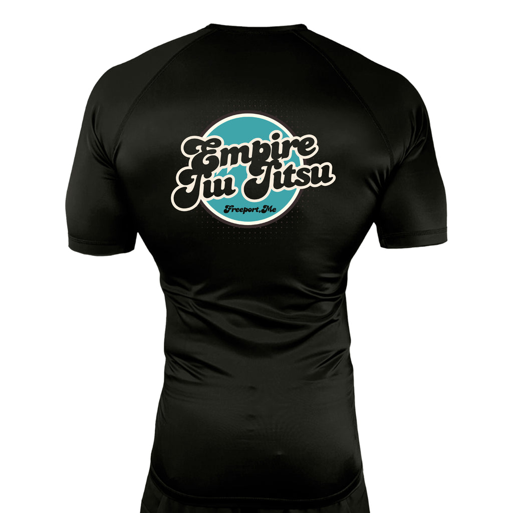 Empire BJJ All Black Rash Guards Short Sleeves #8204 D