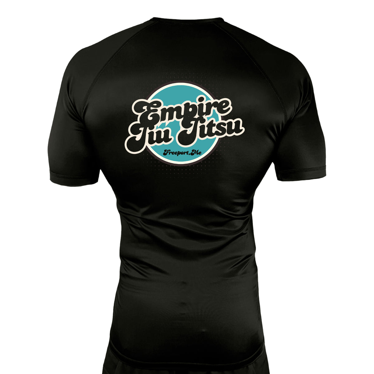 Empire BJJ All Black Rash Guards Short Sleeves #8204 D
