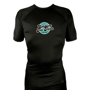 Empire BJJ All Black Rash Guards Short Sleeves #8204 D