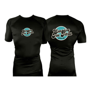 Empire BJJ All Black Rash Guards Short Sleeves #8204 D