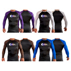 Empire BJJ All Black Ranked Long Sleeve Rash Guards #8204 H
