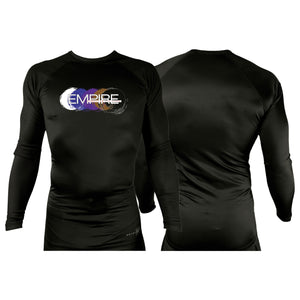 Empire BJJ All Black Rash Guards Long Sleeves #8204 H
