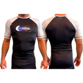Empire BJJ All Black Ranked Short Sleeve Rash Guards #8204 H