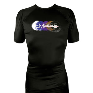 Empire BJJ All Black Rash Guards Short Sleeves #8204 H