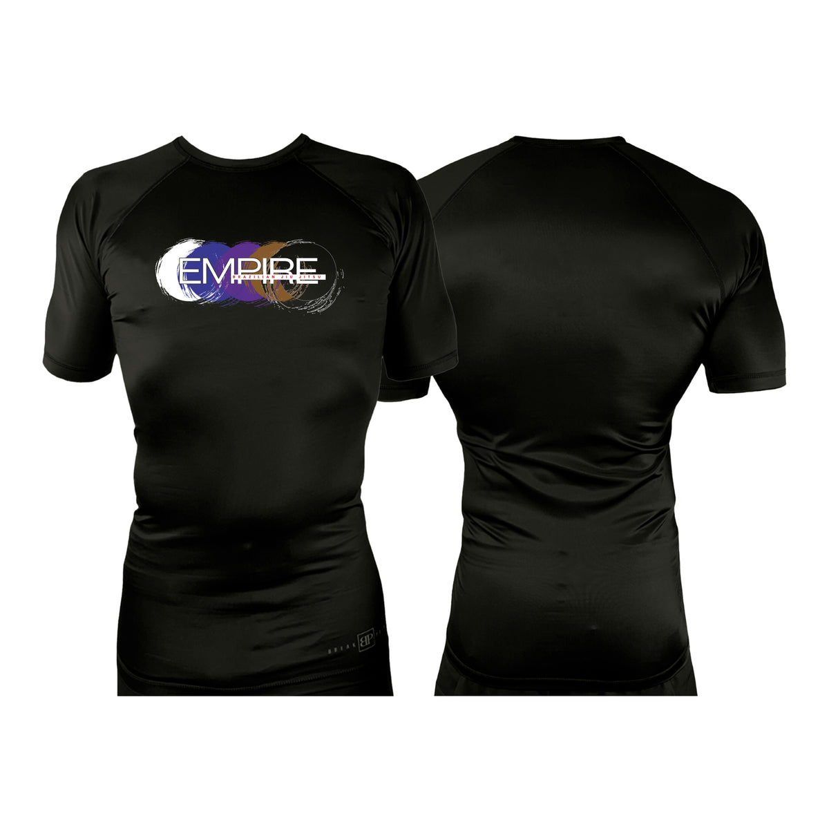 Empire BJJ All Black Rash Guards Short Sleeves #8204 H