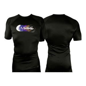 Empire BJJ All Black Rash Guards Short Sleeves #8204 H
