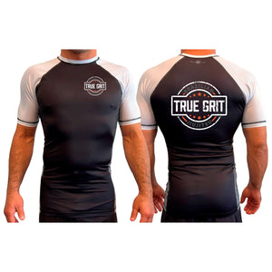 True Grit JJ All Black Ranked Short Sleeve Rash Guards #8205 A