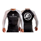 Illinois Brazilian Jiu Jitsu All Black Ranked Long Sleeve Rash Guards #8208 A