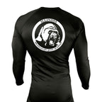 Illinois Brazilian Jiu Jitsu All Black Rash Guards Long Sleeves #8208 A