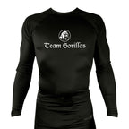 Illinois Brazilian Jiu Jitsu All Black Rash Guards Long Sleeves #8208 A