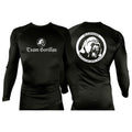 Illinois Brazilian Jiu Jitsu All Black Rash Guards Long Sleeves #8208 A